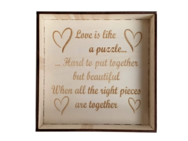 Lasercut doosje Love Puzzel