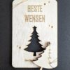 Houten Kerstkaart Kerstboom